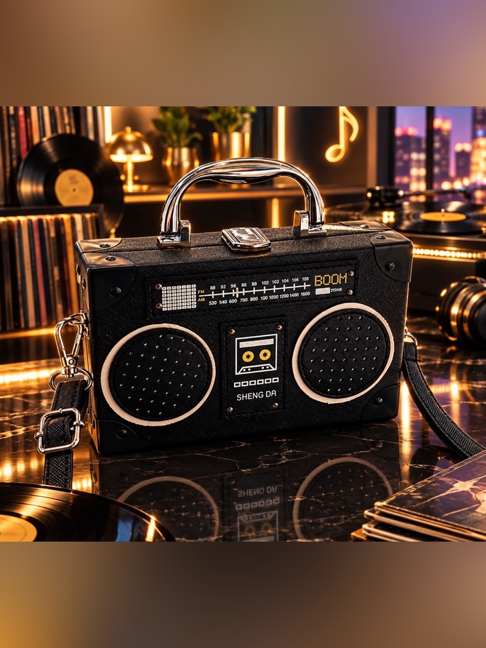🎵 Retro Radio Boombox Crossbody Bag – Stylish Statement Purse